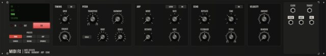 MIDI FX panel